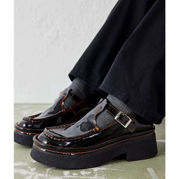 E8 By Miista Cathy Black Patent Brogues NWOB Size 40/8 1/2 - Picture 4 of 9